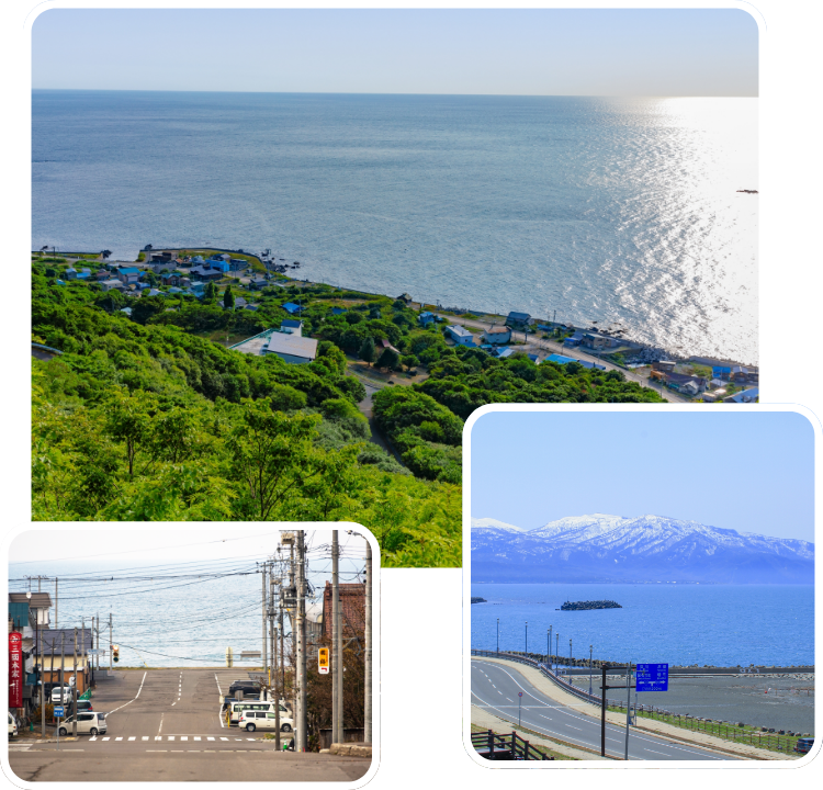 増毛町の街並み